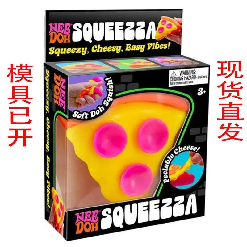 NEE DOH SQUEEZZA toy packaging with colorful design and text on a white background