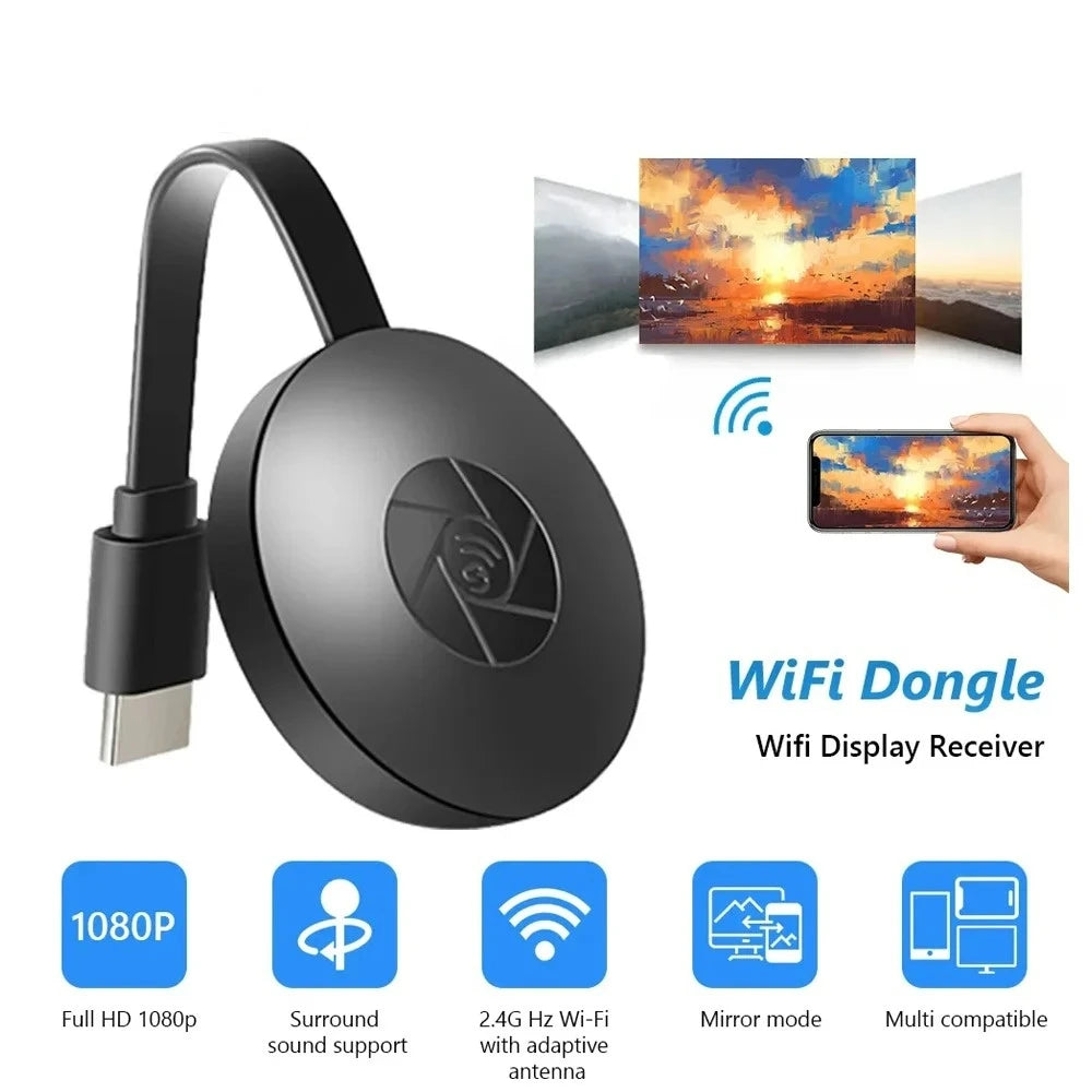 WiFi Dongle with features highlighted on a white background