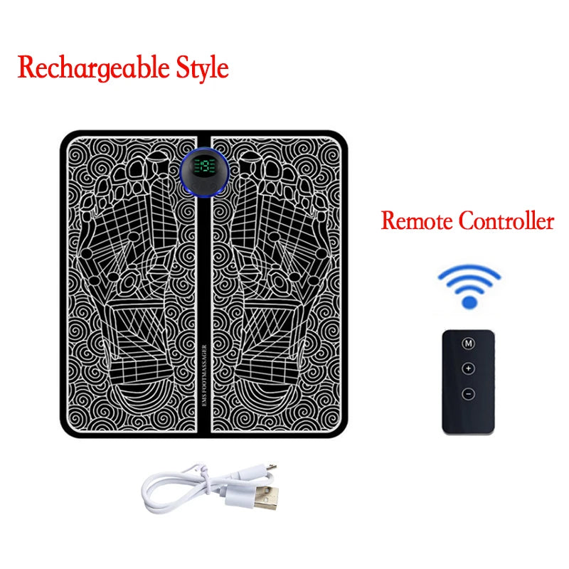 Rechargeable style product with remote controller and cable on a white background