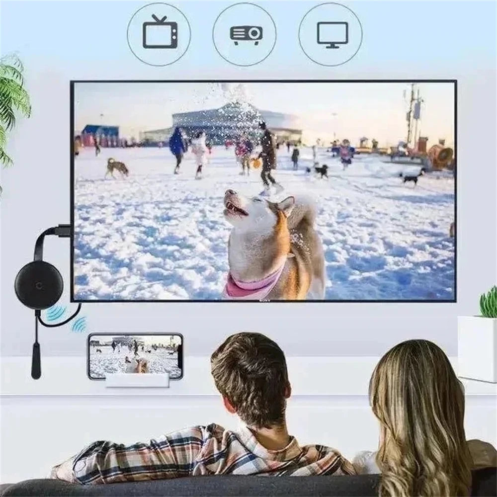 Wireless HDMI Mirroring Multiple Device Mobile Phoneconnected To TV HD 1080P Projection Computer Ipad WIFI Live Screen Projector