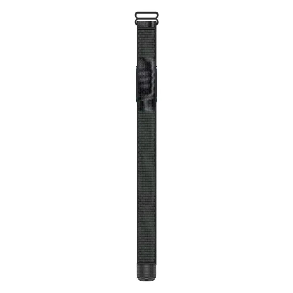 Black watch strap on a white background
