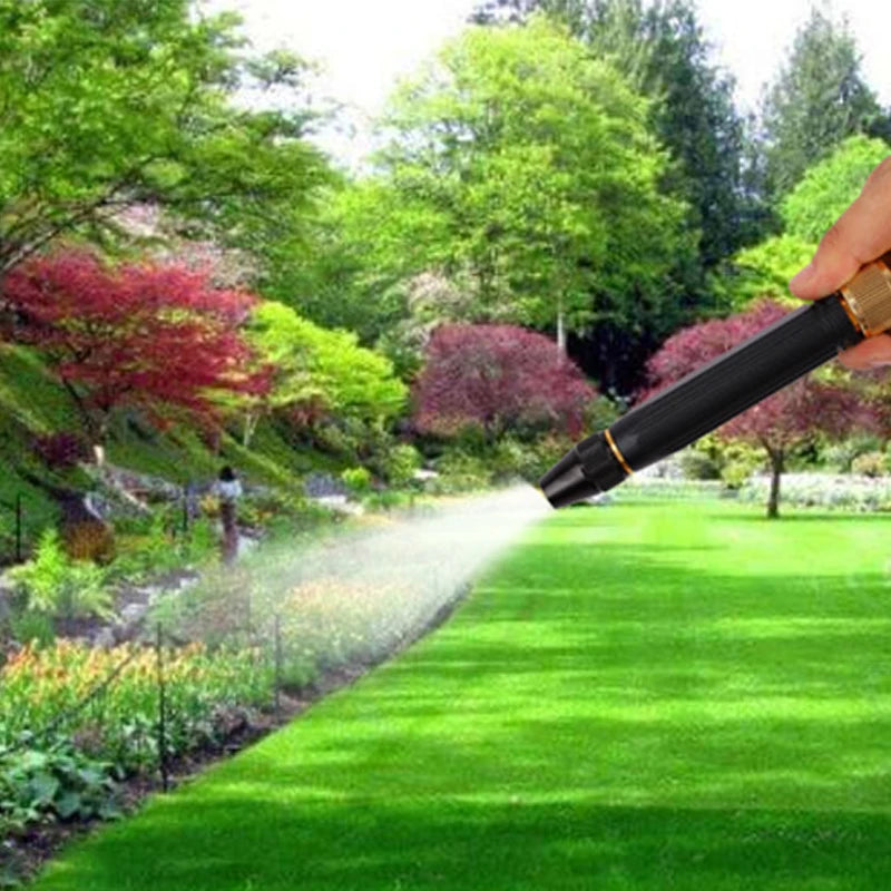 SEAMETAL Adjustable Car Wash Water Gun High Pressure Metal Car Wash Straight Nozzle Washer Spray Sprinkler for Car Washing Tool