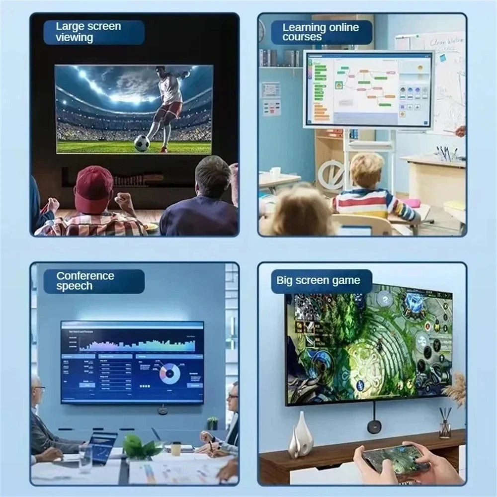 Wireless HDMI Mirroring Multiple Device Mobile Phoneconnected To TV HD 1080P Projection Computer Ipad WIFI Live Screen Projector