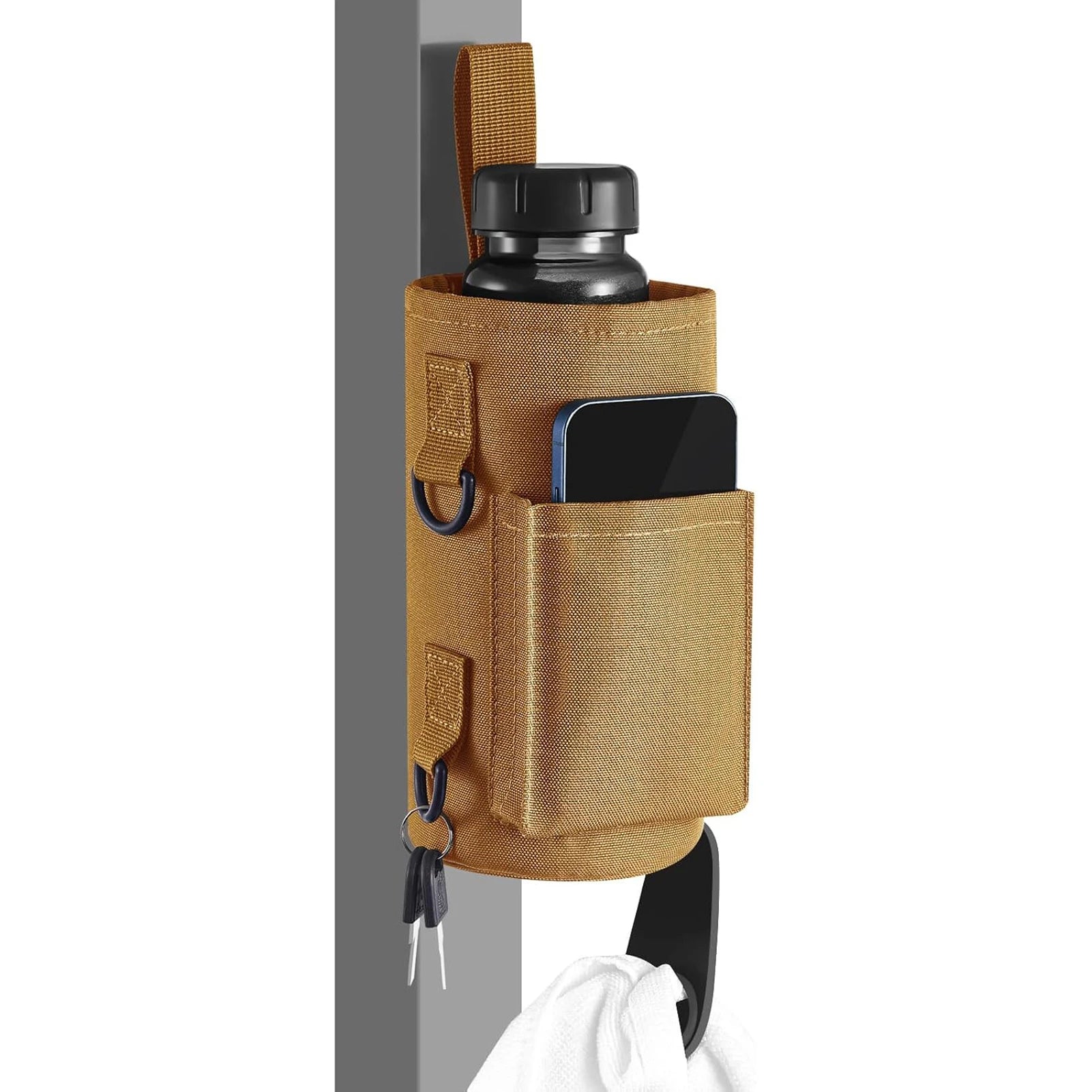 Magnetic Gym Water Bottle Bag Non Slip Magnetic Gym Sling Bag Portable Magnetic Water Bottle Carrier Holder for Gym Accessories