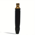 Black and gold spray nozzle on a white background