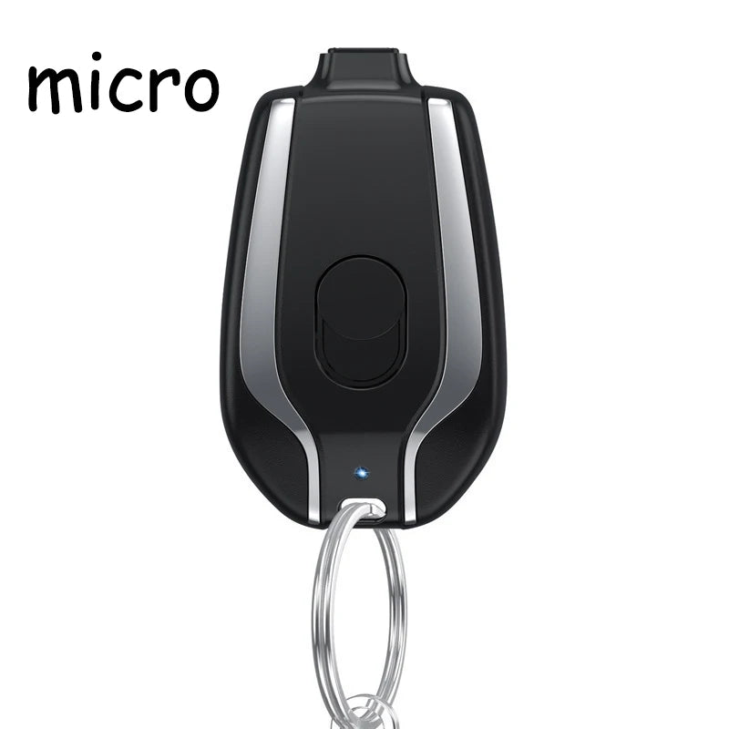 Black keychain device with a keyring on a white background, branded 'axoria.