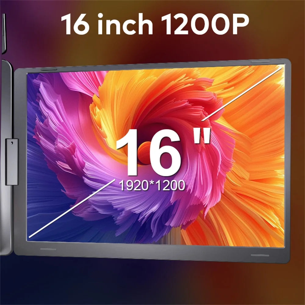 Triple Screen LCD Monitor for Laptop Portable FHD 