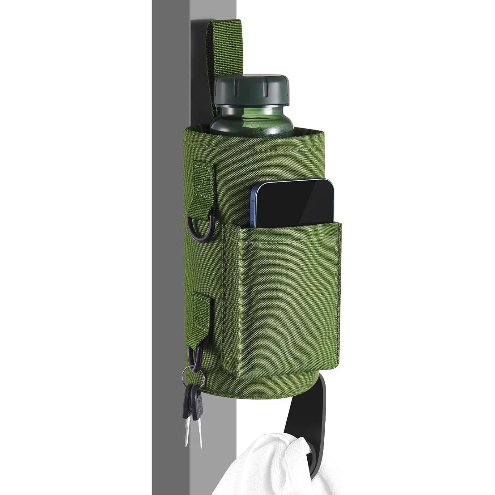 Magnetic Gym Water Bottle Bag Non Slip Magnetic Gym Sling Bag Portable Magnetic Water Bottle Carrier Holder for Gym Accessories