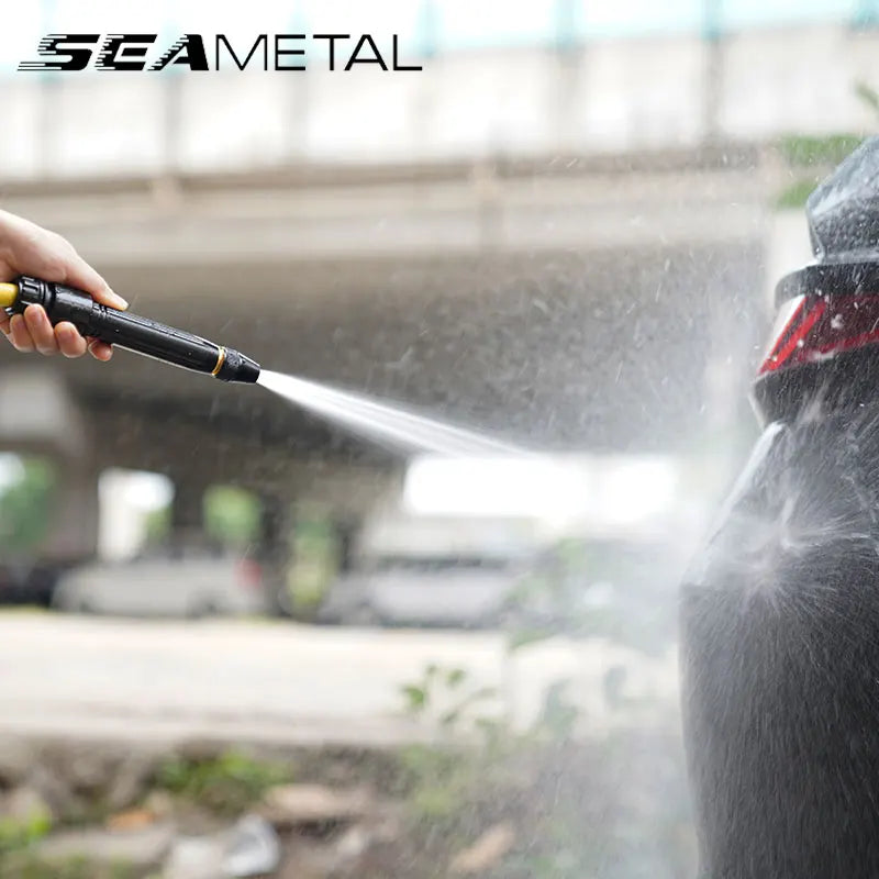 SEAMETAL Adjustable Car Wash Water Gun High Pressure Metal Car Wash Straight Nozzle Washer Spray Sprinkler for Car Washing Tool