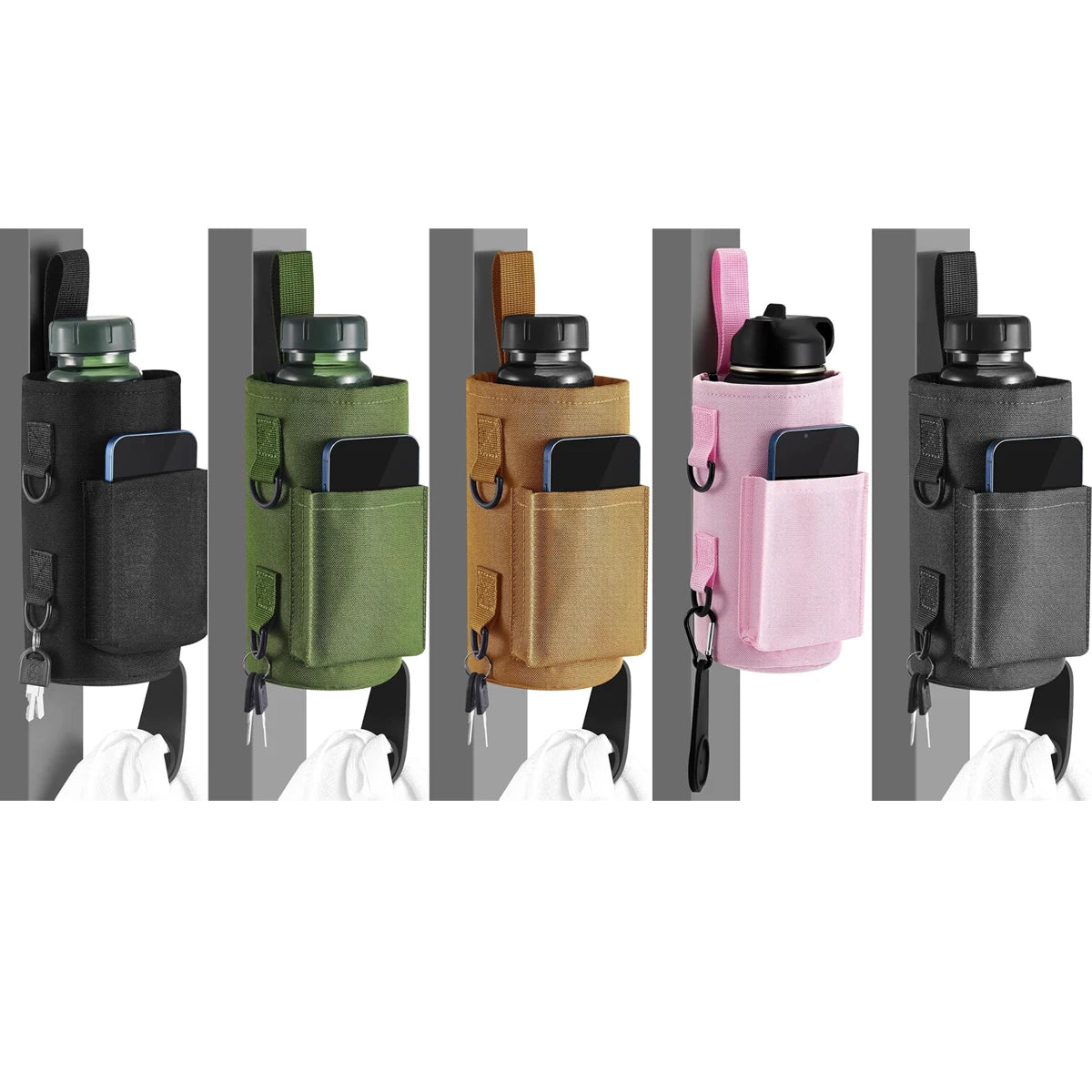 Magnetic Gym Water Bottle Bag Non Slip Magnetic Gym Sling Bag Portable Magnetic Water Bottle Carrier Holder for Gym Accessories